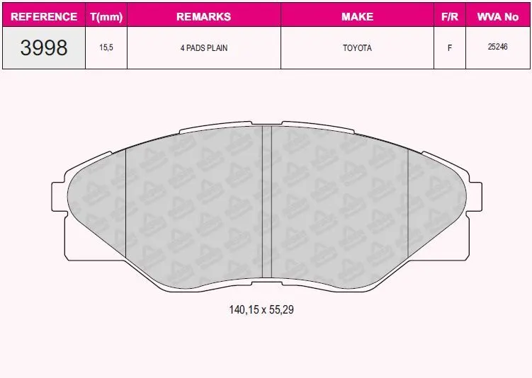 DİSK BALATA GRAP 93998