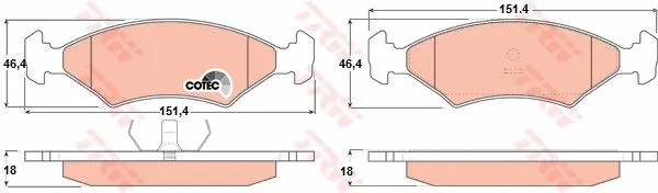 DİSK BALATA TRW GDB255