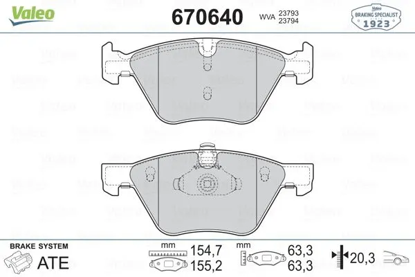 DİSK BALATA VALEO 670640
