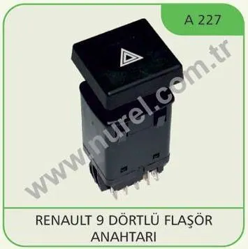 DÖRTLÜ FLAŞÖR DÜĞMESİ ANAHTARI VE PARÇALARI NUREL A 227
