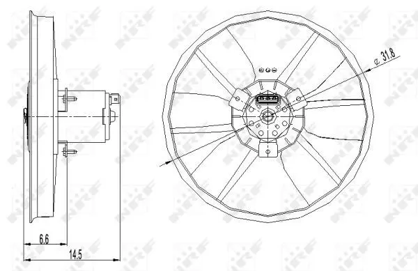 FAN MOTORU VE PARÇALARI NRF 47402
