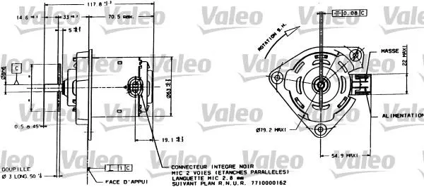 FAN MOTORU VE PARÇALARI VALEO 698015