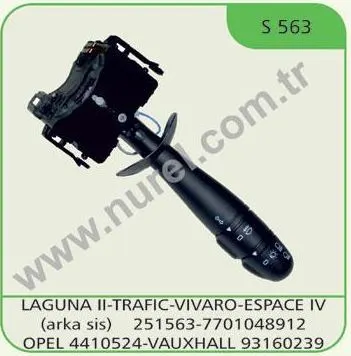 FAR SİNYAL SİLECEK KORNA KOLU VE PARÇALARI NUREL S 563