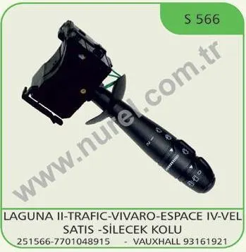 FAR SİNYAL SİLECEK KORNA KOLU VE PARÇALARI NUREL S 566