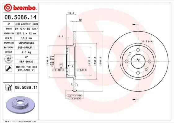 FREN DİSKİ BREMBO 08508614