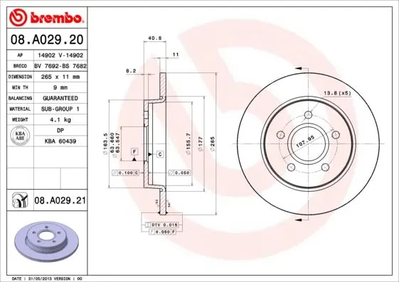 FREN DİSKİ BREMBO 08A02920