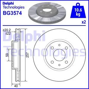 FREN DİSKİ DELPHI BG3574