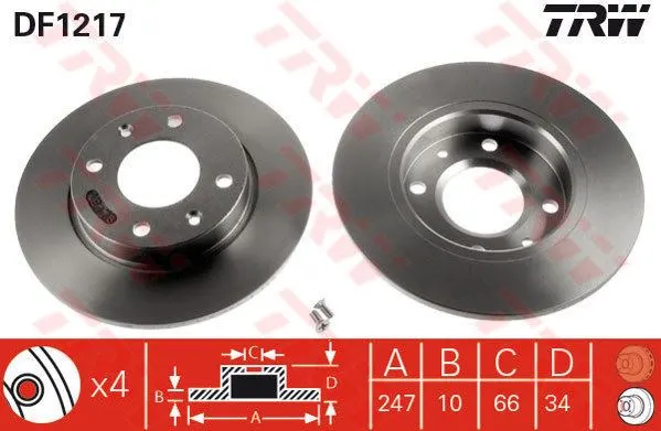 FREN DİSKİ TRW DF1217