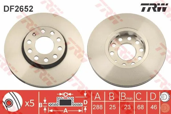 FREN DİSKİ TRW DF2652