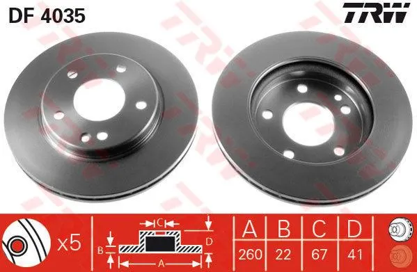 FREN DİSKİ TRW DF4035