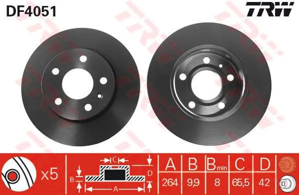 FREN DİSKİ TRW DF4051
