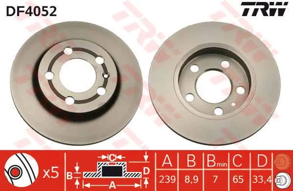 FREN DİSKİ TRW DF4052