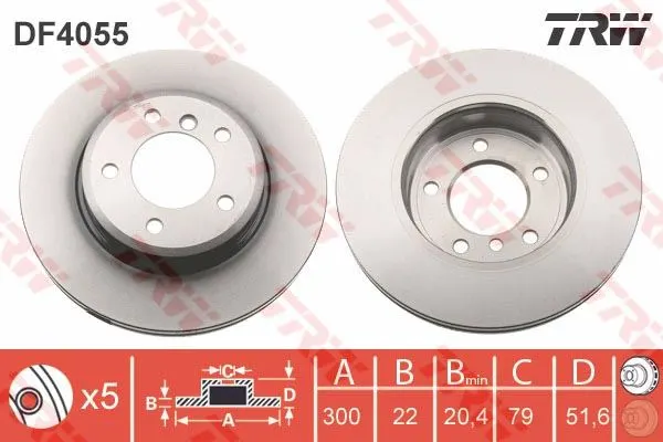 FREN DİSKİ TRW DF4055