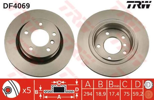FREN DİSKİ TRW DF4069