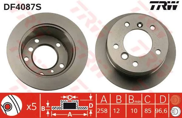 FREN DİSKİ TRW DF4087S