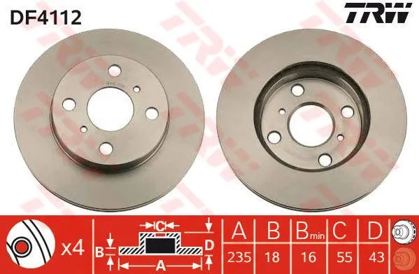 FREN DİSKİ TRW DF4112