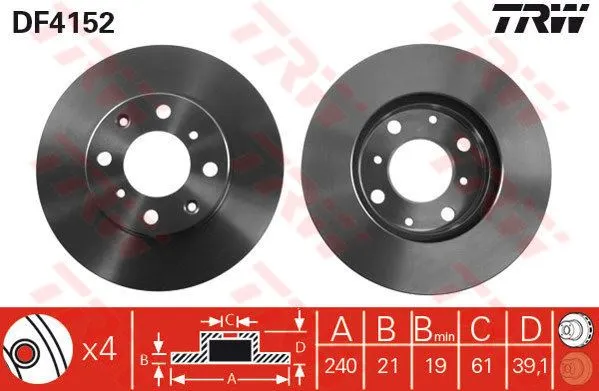 FREN DİSKİ TRW DF4152
