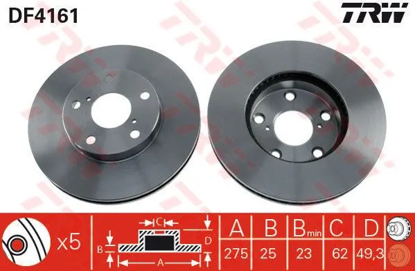 FREN DİSKİ TRW DF4161