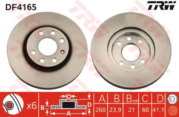 FREN DİSKİ TRW DF4165