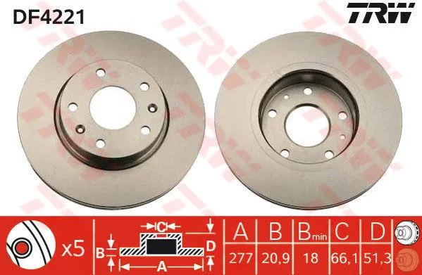 FREN DİSKİ TRW DF4221