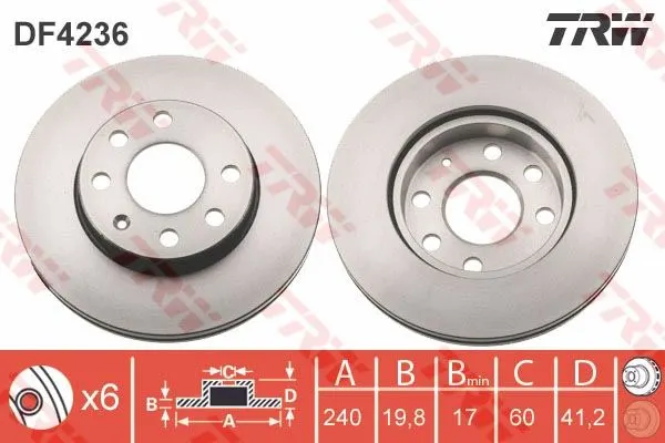 FREN DİSKİ TRW DF4236