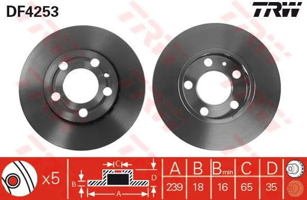 FREN DİSKİ TRW DF4253
