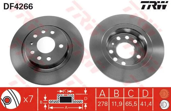 FREN DİSKİ TRW DF4266
