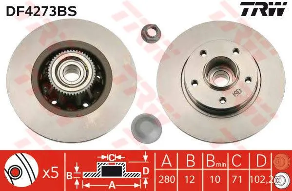 FREN DİSKİ TRW DF4273BS