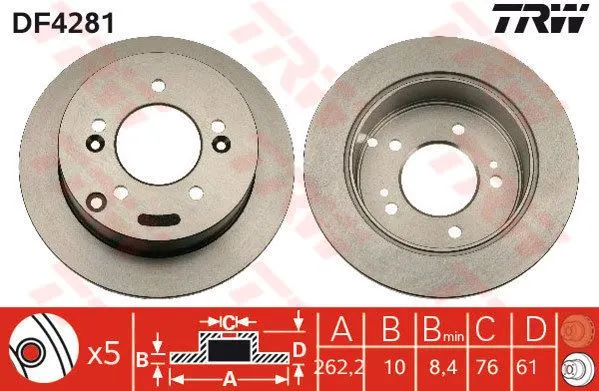 FREN DİSKİ TRW DF4281