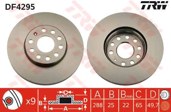FREN DİSKİ TRW DF4295