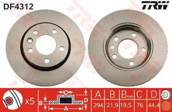 FREN DİSKİ TRW DF4312