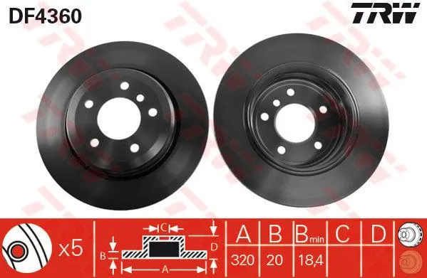 FREN DİSKİ TRW DF4360