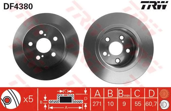 FREN DİSKİ TRW DF4380