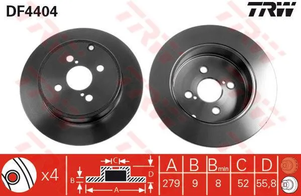 FREN DİSKİ TRW DF4404