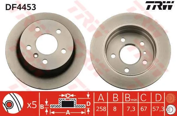 FREN DİSKİ TRW DF4453