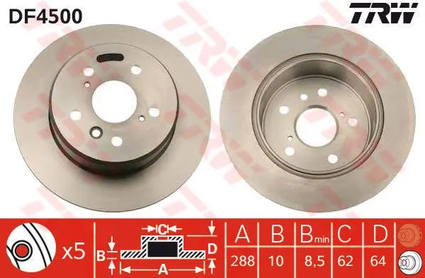 FREN DİSKİ TRW DF4500