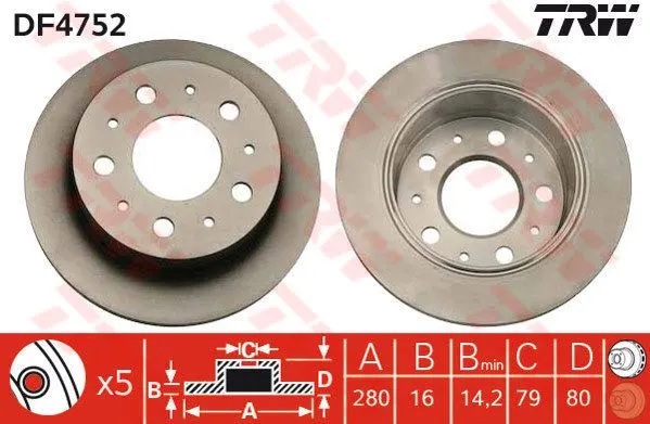 FREN DİSKİ TRW DF4752