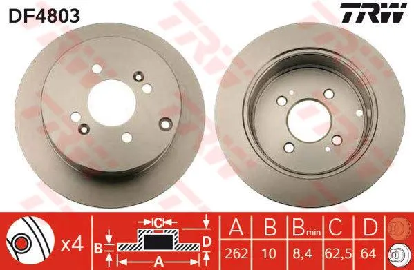 FREN DİSKİ TRW DF4803