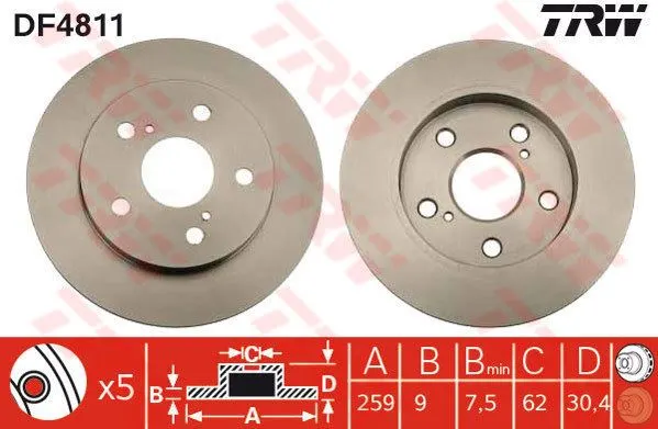 FREN DİSKİ TRW DF4811