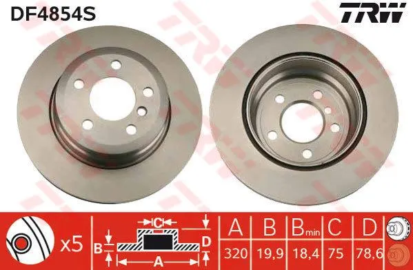 FREN DİSKİ TRW DF4854S