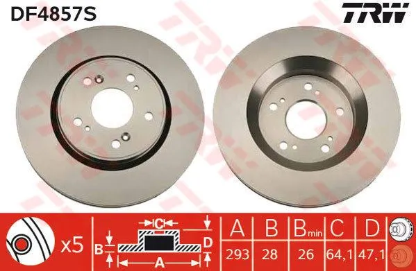 FREN DİSKİ TRW DF4857S