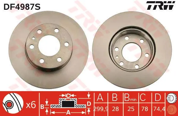 FREN DİSKİ TRW DF4987S