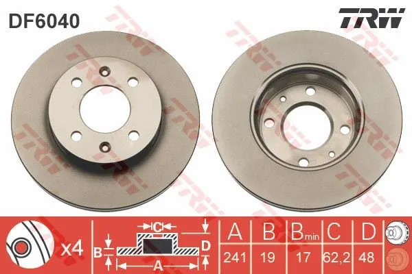 FREN DİSKİ TRW DF6040