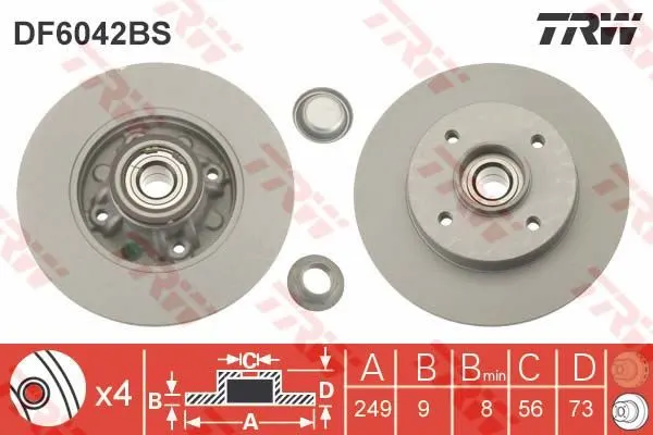FREN DİSKİ TRW DF6042BS