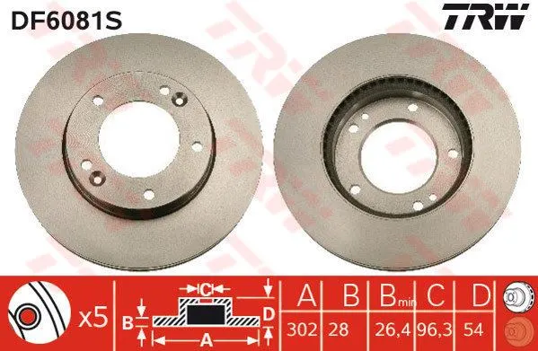FREN DİSKİ TRW DF6081S