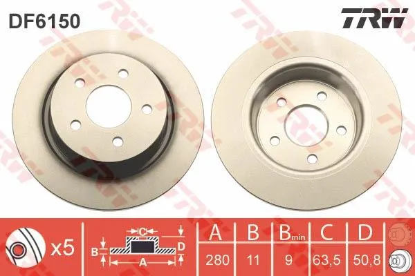 FREN DİSKİ TRW DF6150