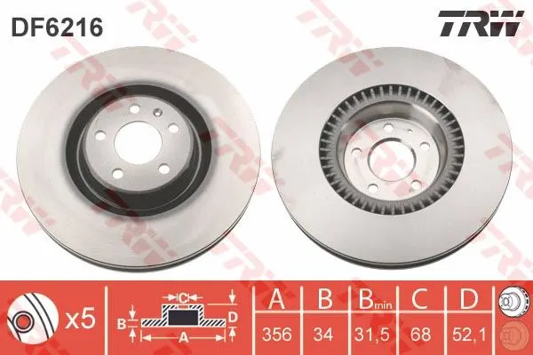 FREN DİSKİ TRW DF6216