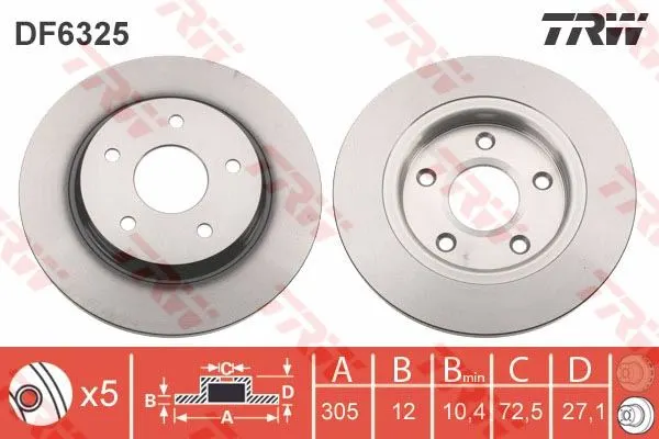 FREN DİSKİ TRW DF6325