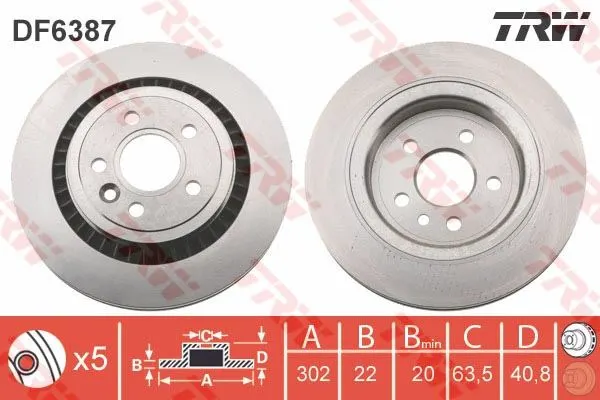 FREN DİSKİ TRW DF6387