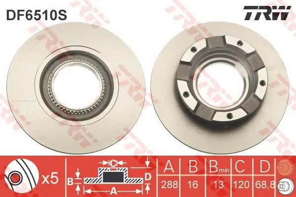 FREN DİSKİ TRW DF6510S